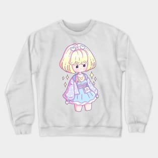 Cute Smiling Chibi Girl Crewneck Sweatshirt